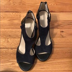 Kenneth Cole Navy Wedge Sandals